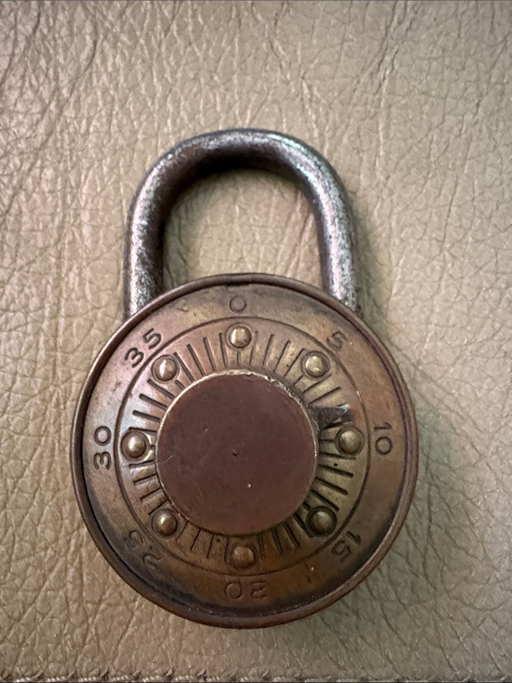 Vintage Style Combination Padlock - Bronze Finish-Dudley 3 in